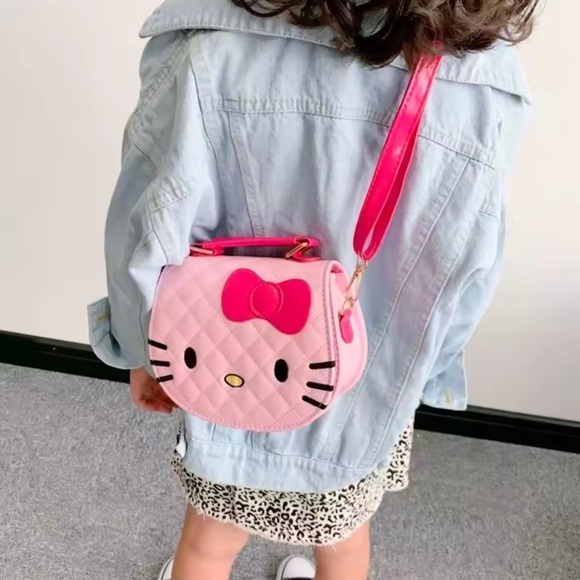 Hello Kitty Cutie Quilted Pink and White Crossbody Mini Bag 💕 - Picture 9 of 10